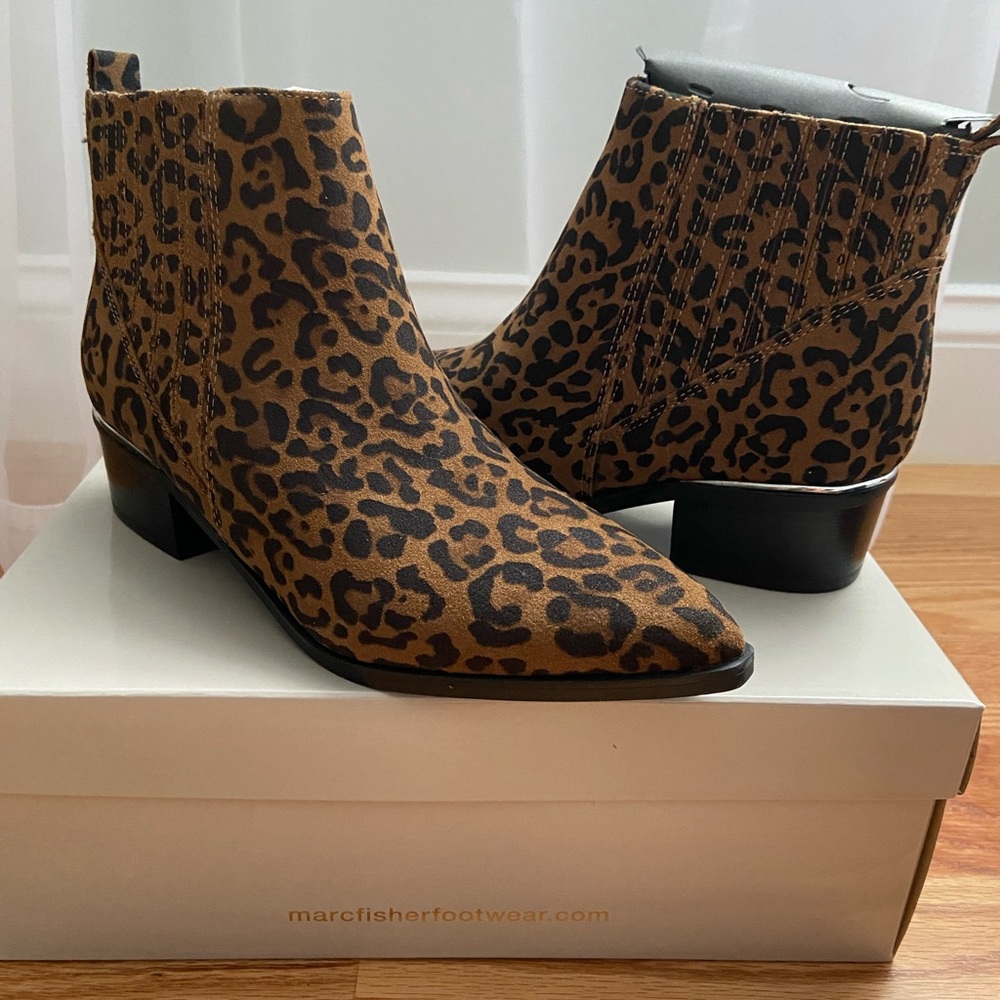 Marc Fisher Missir Cheetah Print Booties
